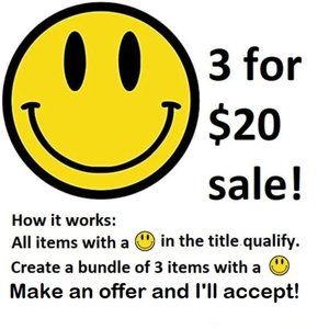 3 for $20 Sale is On -- New Items All the Time